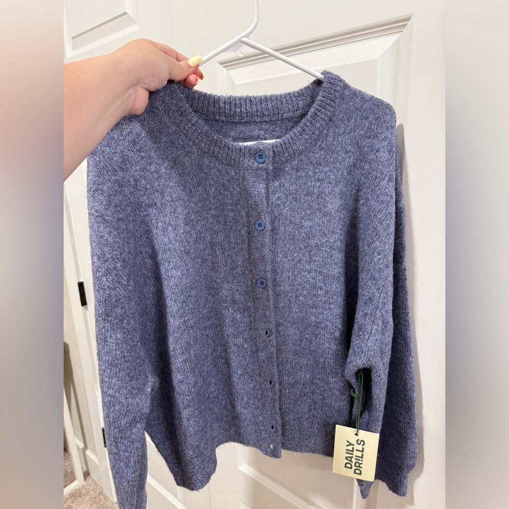 Daily Drills Navy Cardigan NWT